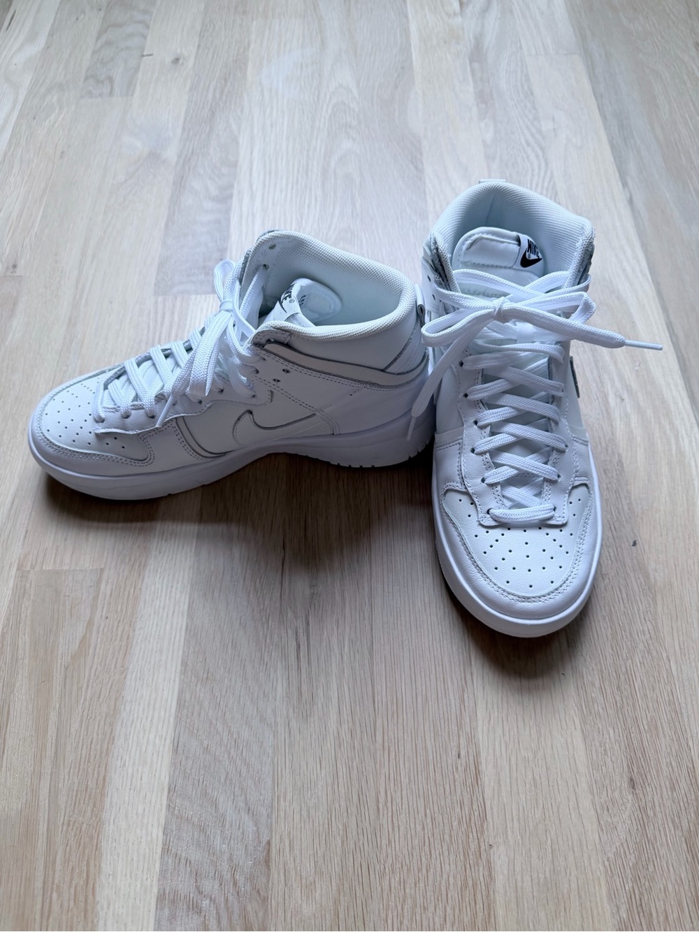 Nike Dunk High Up Triple White Sneakers - Women’s Size 8